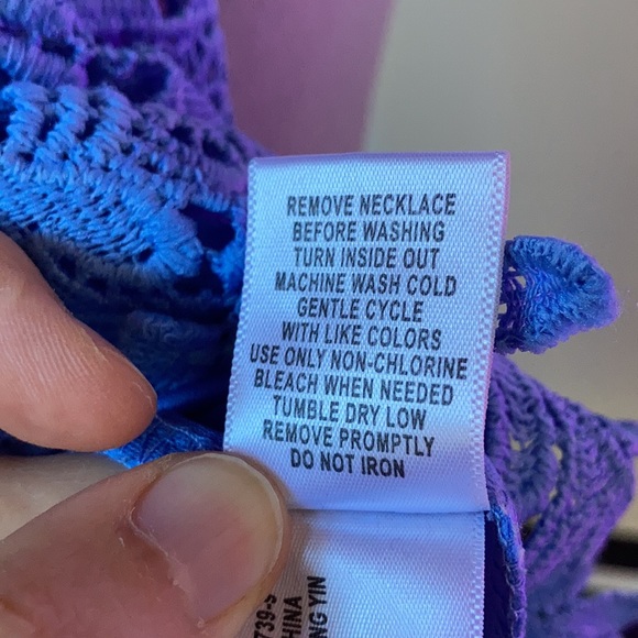 Girls camisole, blue lacy - Picture 6 of 8